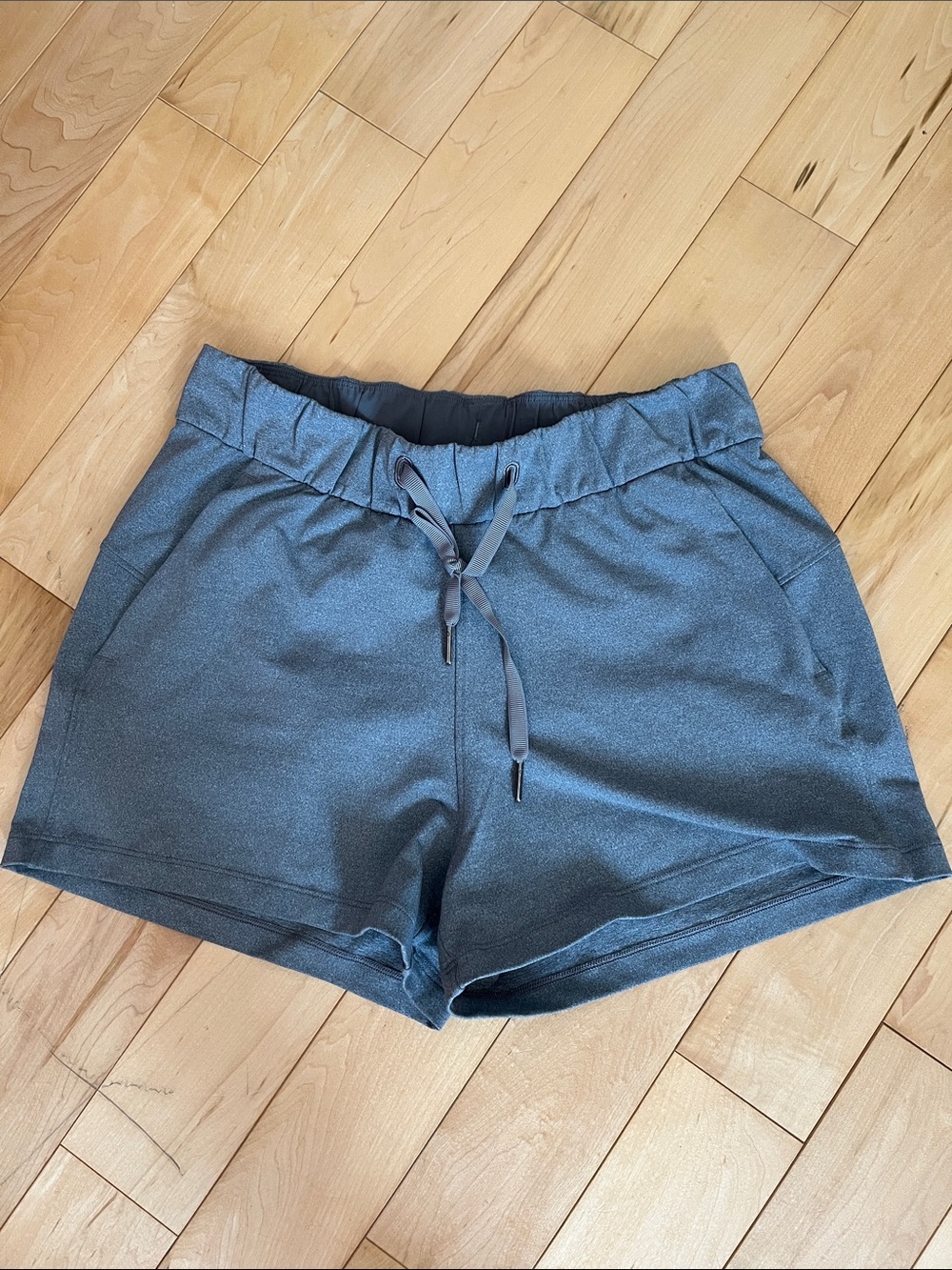 lululemon athletica Charcoal Gray Athletic Drawstring Shorts